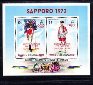 GRENADA #439a 1972 OVERPT 11TH WINET GAMES MINT VF NH O.G S/S2