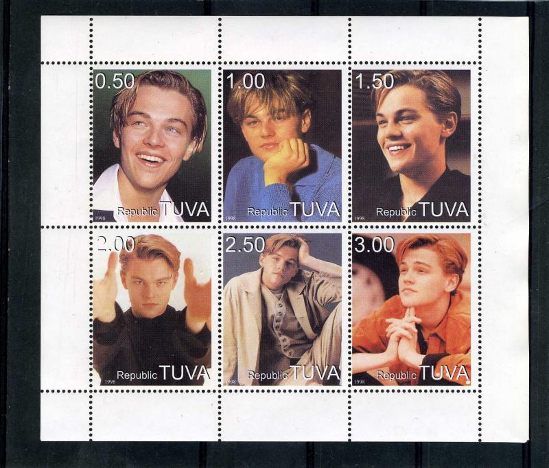 Tuva 1998 (Russia local) LEONARDO DiCAPRIO Sheet Perforated Mint (NH)