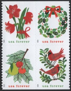 SC#6033-6036 (Forever) Holiday Cheer Block of Four (2025) SA