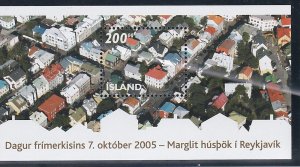 Iceland # 1058, Stamp Day, Roof Tops, Souvenir Sheet, Mint NH, 1/2 Cat.