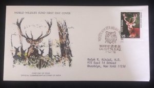 EL)1976 INDIA, WORLD WILDLIFE FUND, WWF, WILD FAUNA, TIDAL DEER, CIRCULATED TO N