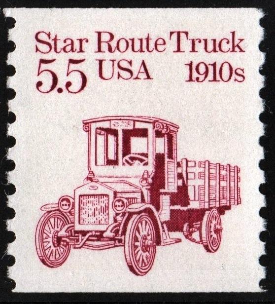 SC#2125 5.5¢ Star Route Truck Coil Single (1986) MNH