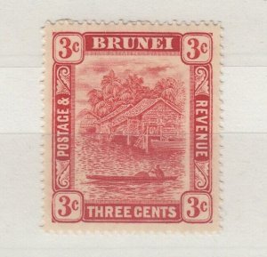 Brunei 1908 3c Scarlet SG38 MH J6391