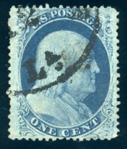 US Stamp #24 Franklin 1c - PSE Cert - Used