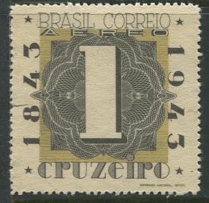 Brazil - Scott C50 - Airmail Issue -1943 - MVLH - Single 1cr Stamp