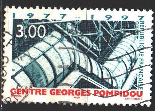 France. 1997. 3187. Center Pompidou. USED.