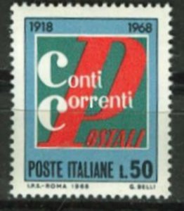 Italy # 996 Postal Checking Service  (1) Mint NH