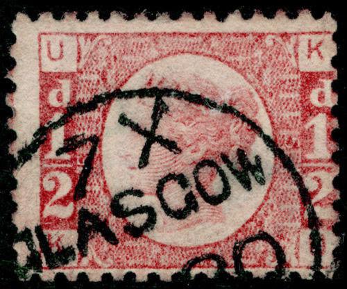 SG48, ½d rose-red PLATE 5, FINE USED, CDS. Cat £22. KU