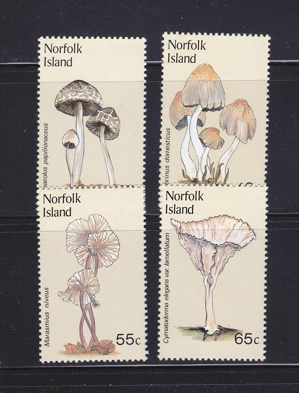 Norfolk Island 306-309 Set MNH Mushrooms (B)