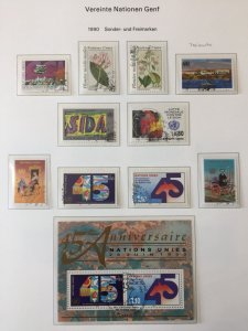 United Nations 1990/93 Mnh used Collection on Pages(Apx 90 Items(TK1024)