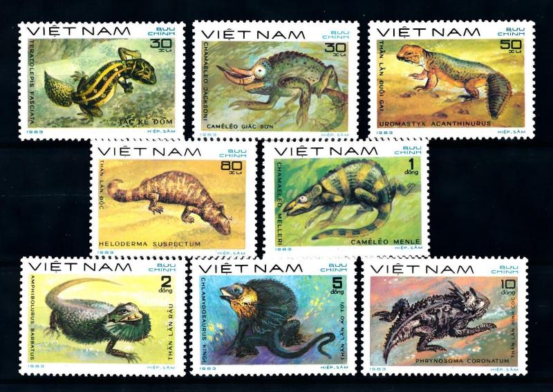 [94584] Vietnam 1983 Reptiles Lizards Chameleons Bearded Dragon  MNH