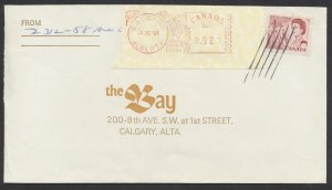 1968 Calgary 2c Meter Added to Pay the Newly Increased 6c Letter Rate