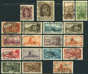 SAAR #118 #119 #120-135 #137 Saargebiet Postage Stamp Collection GERMANY Used