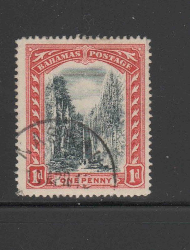 BAHAMAS #48  1916  1p QUEENS STAIRCASE    F-VF USED