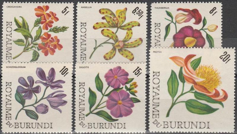 Burundi #148-53 MNH F-VF CV $5.40 (SU4302)