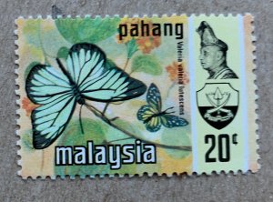Pahang 1971 20c Butterflies, MNH. Scott 96, CV $2.25. SG 102