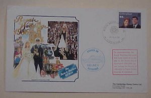 GIBRALTAR  CATAMARAN MAIL 1986 WEDDING ONLY 20 MADE