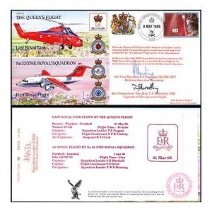 JS(CC)2d The Queens Flight Last Royal Tast Signed P.J Harding T.C Elworthy (B)