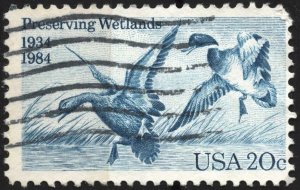 SC#2092 20¢ Preserving Wetlands Single (1984) Used