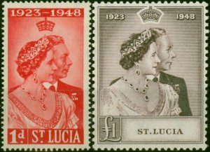 St Lucia 1948 RSW Set of 2 SG144-145 V.F VLMM