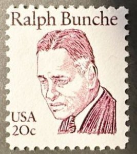 US # 1860  Ralph Bunche  20C  1982 Mint NH