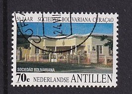 Netherlands Antilles  #583 cancelled 1987 Bolivar-Curacao friendship  70c