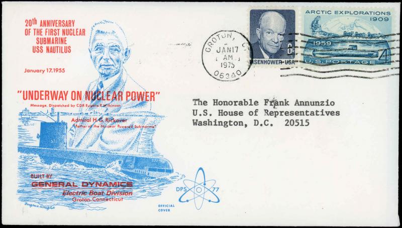 USS Rickover Cachet to Rep Annunizio