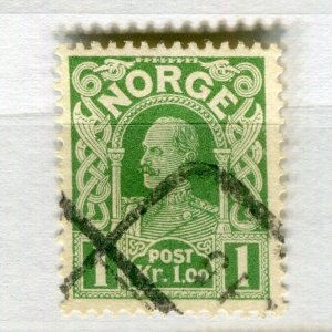 NORWAY; 1910 early Haakon issue fine used 1K. value