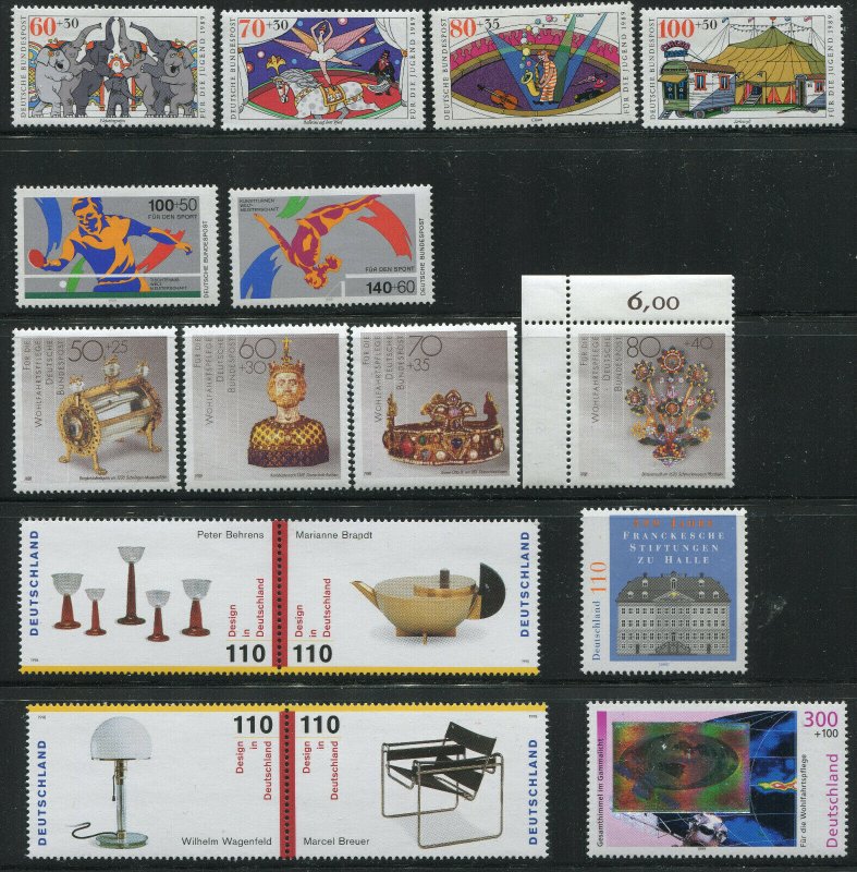 BRD   eine Karte mit Postfrischen Marken  MNH** Stamps