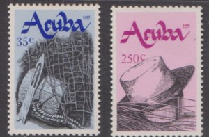ARUBA - 1991 ARUBAN HANDICRAFTS - 2V - MINT NH