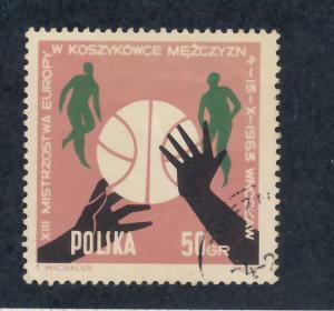 Poland 1963 Scott 1160 CTO - 50g, Baskettball championship, Wroclaw