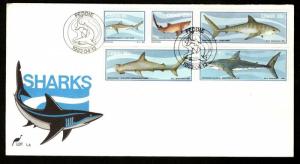 Ciskei 1983 Sharks Fish Marine Life Mammals Wildlife Sc 54-58 FDC # 16397