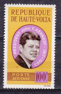 Burkina Faso (Upper Volta) C19 MNH 1964 Kennedy