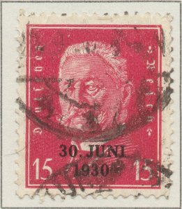 Germany Deutsches Reich 30 Juni Allied Occupation withdraw overprint 15pf Mi4...