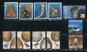 Faroe Islands 409-413, 418-426 Stamps From 2002 Single Stamps MH, Sheets MNH