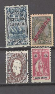 COLLECTION LOT # 3080 CAPE VERDE 4 STAMPS 1886+ CV+$12