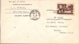 Canada 1950 FDC - 10c Stamp - Ottawa, Ont - F78797