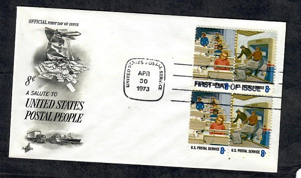 1495 - 1496 Postal People Unaddressed ArtCraft FDC