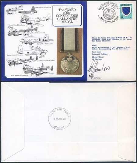 DM9b Award of the Conspicuous Gallantry Medal Signed by Chambers (F)