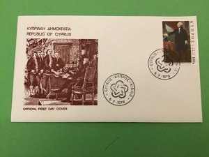 Cyprus 1976 American Independence First Day Cover Stamps Cover R42516