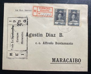 1930 Willemstad Curacao Airmail First Flight cover FFC To Maracaibo Venezuela