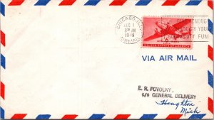 FFC 1949 - US Airmail - Chicago, ILL to Houghton, Mich - F52166