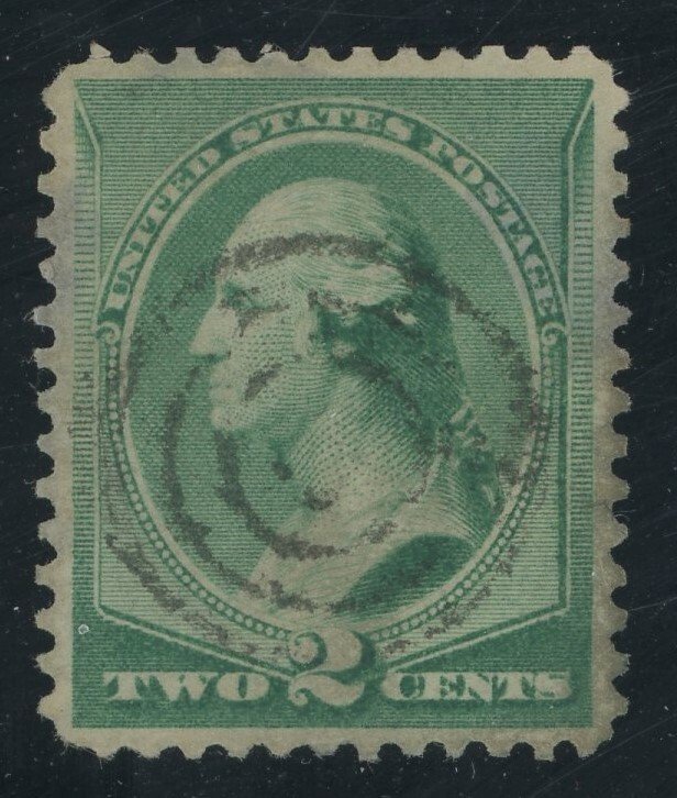 USA 213 - 2 cent Washington - VF/XF used with target cancel