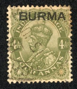 Burma 9 U 1937 4a olive green