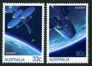 Australia 972-973, MNH. Michel 956-957. Communications satellites, 1986.