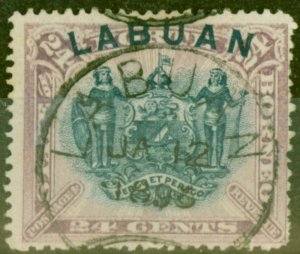 Labuan 1894 24c Pale Mauve SG73a P.13.5 - 14 Fine Used