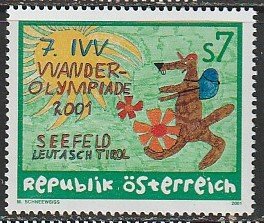 2001 Austria - Sc 1848 - MNH VF - 1 single - IVV Hiking Olympics