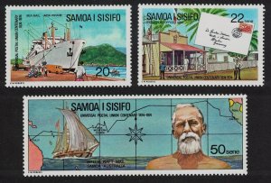 Samoa UPU Centenary 3v 1974 MNH SC#403-406 SG#431-433