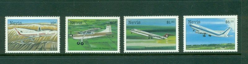 Nevis #1076-79 (1998 Airplanes set) VFMNH CV $6.25