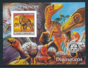 [107465] Sao Tomé & Principe 2004 Prehistoric dinosaurs Imperf. sheet MNH